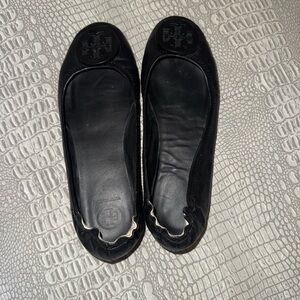 Tory Burch Black Leather Flats